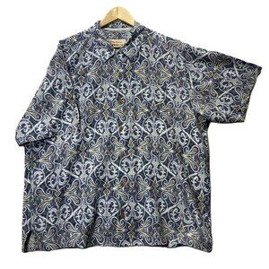 Tommy Bahama Men’s XL 100% Silk Hawaiian Aloha Shirt | Tropical Resort Button Up